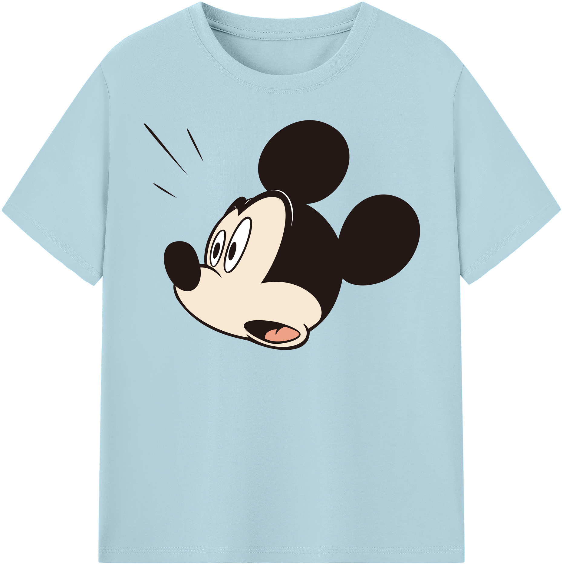 （画像用） ミッキーマウス Mickey Mouse 綿100％半袖Tシャツ（フロントプリント）